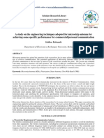 A Study On The Engineering Techniques Adopted For Microstrip Antenna For Achieving Some Specific Performance For Commercial/personal Communication