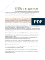 Rethinking The Gifts of The Spirit: Part I