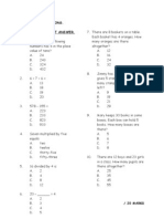 Soalan Mathematics PKSR 1 Year 2