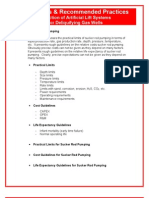 Guidelines & Recommended Practices For Selection of Artificial Lift Systems