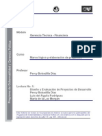 Lectura 1 - Diseño y Evaluación de Proyectos de Desarrollo