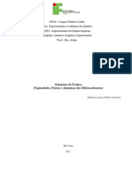 Relatorio-Propriedades Fisicas e Quimicas Dos Hidrocarbonetos