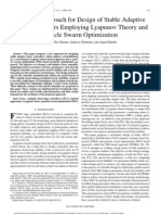 A Hybrid Approach For Design of Stable Adaptive Fuzzy Controllers Employing Lyapunov Theory and Particle Swarm Optimization