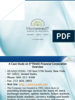 A Case Study On ETRADE Financial Corporation Presentation - Unitedworld School of Business