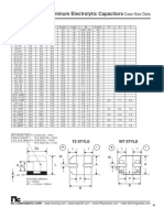 Surface Mount Aluminum Electrolytic Capacitors: Case Size Data