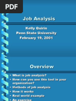 Job Analysis: Kelly Quirin Penn State University February 19, 2001