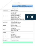 Conversion Formulas: Begin With Formula For Converting