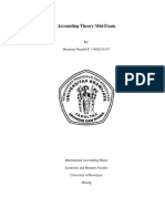 Accounting Theory Mid-Exam: By: Rusmian Nuzulul P. / 0910233137