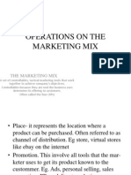 Operations On The Marketing Mix