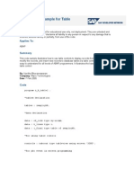 ABAP Code Sample For Table Controls: Applies To