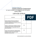 Lista de Cotejo