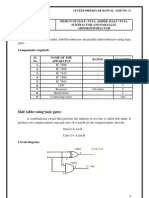 Design of Half Full Adder, Half Full Subtractor and Parallel Addersubtractor