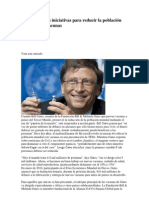 Bill Gates y Sus Iniciativas para Reducir La Población Mundial