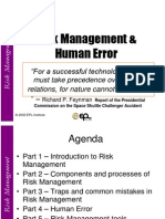 Risk Management and Human Error