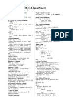 SQL Server T-SQL Cheatsheet