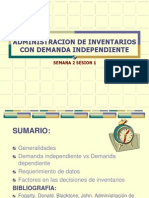 Administracion de Inventarios Con Demanda Independiente