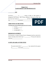 Chapter No.1 Research Design and Methodology: The Researcher Had The Following Objectives For The Study