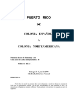 Puerto Rico de Colonia Española A Norteamerica