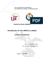 Decodificador de Vídeo MPEG-2 en Matlab y Análisis Del Bitstream