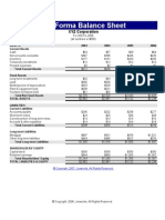 Pro-Forma Balance Sheet