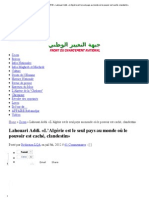 LE QUOTIDIEN D'ALGERIE Lahouari Addi