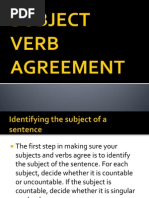 Subject Verb Agreement