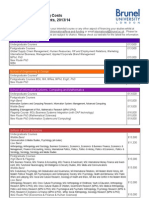 Tuition Fees and Living Costs For International Students, 2013/14