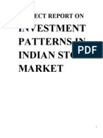 Investment Patterns in Indian Stock Market: Project Report On