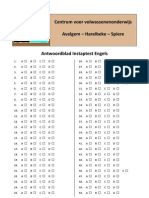 Antwoordblad Instaptoets Engels