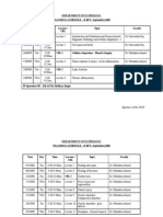 Teaching Schedule