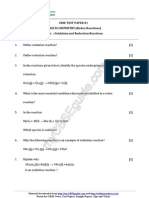 11 Chemistry Redox Reactions Test Paper 01