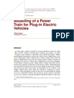 Modelling of A Power Train For Plug in Electric Vehicles