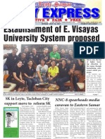 Establishment of E. Visayas University System Proposed: Daily Express