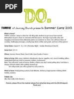 THRIVE Summer Camp Packet