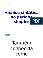 Slides Analise Sintatica Periodo Simples