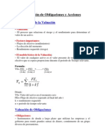 Valuación de Obligaciones y Acciones