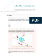 Exerc+¡cios Sobre Plano Inclinado Com Atrito