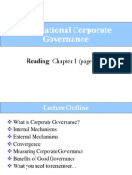 International Corporate Governance: Reading: Chapter 1 (Pages 3-21)