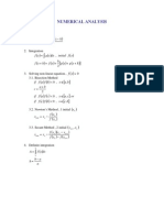 Numerical Analysis: X F Initial DX X G X F