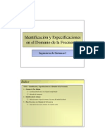 Tema 09 - Identificación y Especificaciones en El Dominio de La Frecuencia