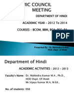 Dept. of Hindi