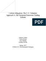 US v. EU Carbon Strategies 2001-2008