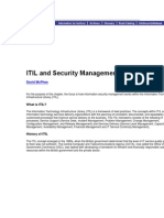 ITIL and Security Management Overview