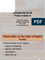 E-Forms For K+12 : Kinder To Grade 12