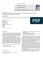 An Adherent Nerve Root - Classification and Exercise Therapy in A Patient