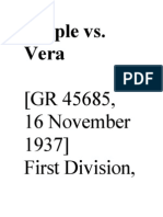 People vs. Vera: (GR 45685, 16 November 1937) First Division