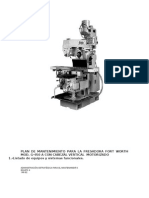 Plan de Mantto de Fresadora