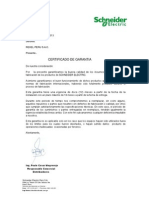 Certificado SCHNEIDER