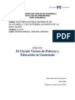 Ensayo El Círculo Vicioso de Pobreza y Educación en Guatemala