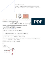 Problem On Equation of Motion For Damped Free Vibration